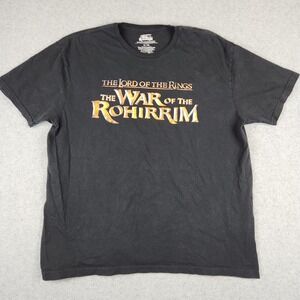 Lord of the Rings War of the Rohirrim T-Shirt Mens XL Black Mad Engine Graphic